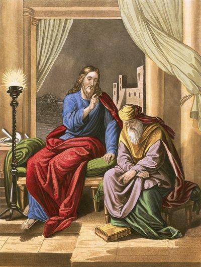 The Saviour and Nicodemus by English School